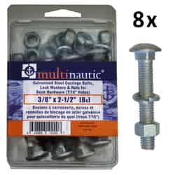 Multinautic 2.5 in. L Bolts and Nuts Kit Galvanized Steel 8 pk