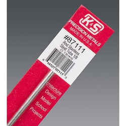 K&S Round Tube 1/8 in. x 12 in. Stainless steel Carded