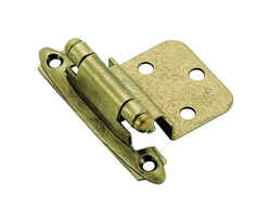 Amerock 2 in. W x 2-3/4 in. L Burnished Brass Steel Self-Closing Hinge 2