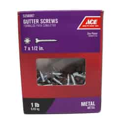 Ace 7 Sizes x 1/2 in. L Slotted Drive Hex/Slotted Zinc-Plated Hex Washer Head Gutter Screws 1