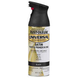 Rust-Oleum Universal Paint & Primer in One Satin Black Spray Paint 12 oz.