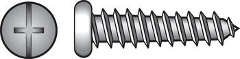 HILLMAN 1 in. L x 10 Phillips/Slotted Pan Head Steel Sheet Metal Screws 100 per box Zinc-Plate