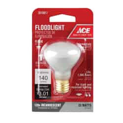 Ace 25 watts R14 Incandescent Light Bulb E17 140 Soft White 1 pk Floodlight