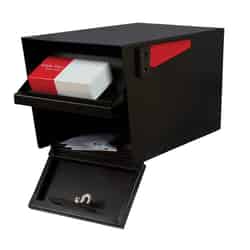 Mail Boss Galvanized Steel Classic Black Lockable Mailbox 10-3/4 in. W x 21 in. L x 11-1/4 in.