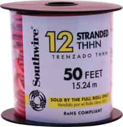 Southwire 50 ft. 12/1 Stranded Building Wire THHN