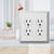 Amerelle Century Polished Chrome Light Gray 2 gang Stamped Steel Duplex Outlet Wall Plate 1 pk