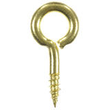 Ace 7/64 in. Dia. x 3/4 in. L Polished Brass Screw Eye 30 lb. 7 pk