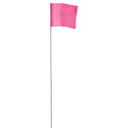 Empire 21 in. Pink Stake Flags Plastic 100 pk High visibility