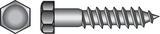 HILLMAN 1/4 in. x 2 in. L Steel Lag Screw 100 pk Hex