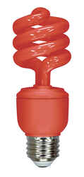 GE Lighting Energy Smart 13 watts T3 4.9 in. Red CFL Bulb Spiral 1 pk