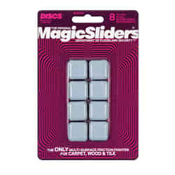 Magic Sliders Plastic Floor Slide Gray Square 1 in. W x 1 in. L 8 pk Self Adhesive