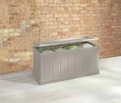 Suncast Resin 27-9/16 in. H x 53 in. W x 29 in. D Light Taupe Deck Box with Seat
