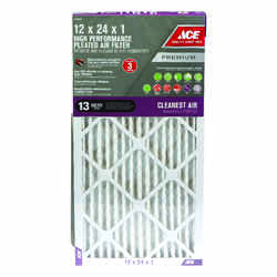 Ace 12 in. W X 24 in. H X 1 in. D Pleated Pleated Air Filter
