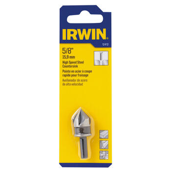 Irwin 5/8 in. Dia. High Speed Steel Countersink 1/4 in. Round Shank 1 pc.