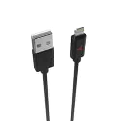 FoneGEAR Fuse Black Lightning USB Charge and Sync Cable For Apple 10 ft. L