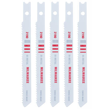 Milwaukee Bi-Metal U-Shank 3-5/8 in. Metal cutting Jig Saw Blade 5 pk 14 TPI