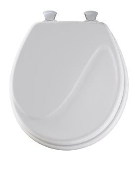 Mayfair Round White Molded Wood Toilet Seat