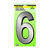 Hy-Ko 6 in. Black Plastic Number Nail-On Reflective 6