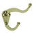 Ace 3 in. L Gold Bright Brass Small Coat and Hat Hook 2 pk Brass