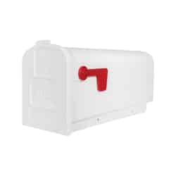 Gibraltar Polymer Post Mounted Deluxe Polybox Mailbox 9-9/16 in. H x 7-7/8 in. W x 19-3/8 in. L