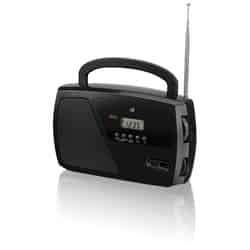 GPX Black Digital Plug-In AM/FM Clock Radio