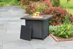 Living Accents Square Propane Fire Pit 30 in. W x 30 in. D x 25 in. H Steel