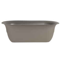 Bloem 12 in. Dia. Peppercorn Resin Deck Rail Planter