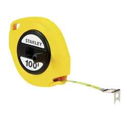 Stanley 100 ft. L x 0.38 in. W Closed Case Long Tape Measure Yellow 1 pk