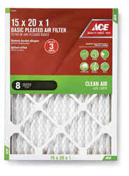 Ace 15 in. W X 20 in. H X 1 in. D Cotton 8 MERV Pleated Air Filter