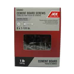 Ace No. 8 x 1-1/4 in. L Phillips Wafer Head Ceramic Steel Cement Board Screws 172 pk 1 lb.