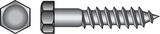 HILLMAN 3/8 in. x 1-1/2 in. L Hex Steel Lag Screw 100 pk