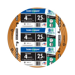 Southwire 25 ft. 4 Solid Building Wire Bare Copper