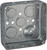 Raco 4 in. Square Steel 2 gang Gray Outlet Box 2 Gang