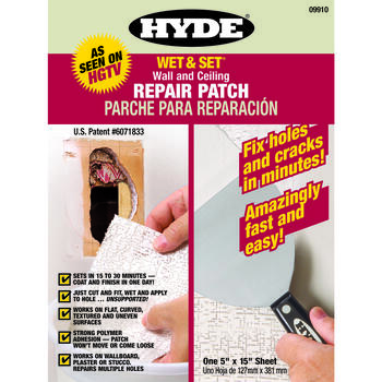 Hyde 0.8 ft. L X 5 in. W Composite White Wet & Set Wall and Ceiling Repair Patch