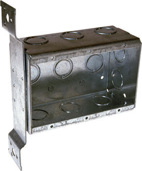 Raco Square 3 Gang Steel 7-5/8 in. Gray 3 gang Outlet Box