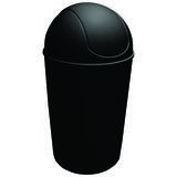 Dial Wastebasket Swinger Top 11 qt. Polypropylene Black