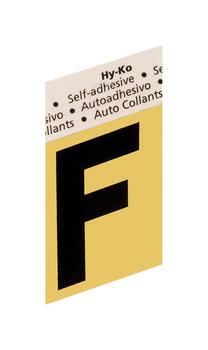 Hy-Ko Aluminum 1-1/2 in. F Letter Self-Adhesive Black