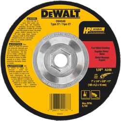 DeWalt High Performance 7 in. Dia. x 1/4 in. thick x 5/8 in. Aluminum Oxide Metal Grinding Whe