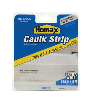 Homax White Silicone Caulk Strips 1-5/8 in. x 16 ft.