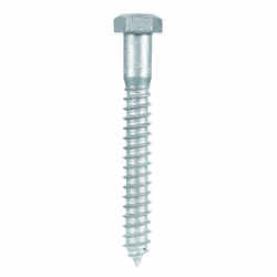 HILLMAN 1/2 in. x 4 in. L Hex Hot Dipped Galvanized Steel Lag Screw 25 pk