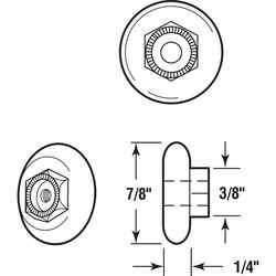 Prime-Line 7/8 in. D X 1/4 in. L Plastic/Steel Shower Door Roller 2 pk