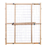 North States Gray 32 in. H x 29-1/2-50 in. W Wood Wire Mesh Gate