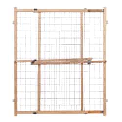 North States Gray 32 in. H x 29-1/2-50 in. W Wood Wire Mesh Gate