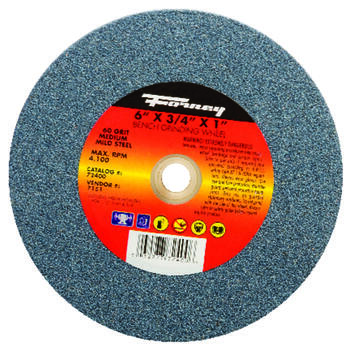 Forney 6 in. Dia. x 3/4 in. thick x 1 in. Bench Grinding Wheel Aluminum Oxide 1 pc. 4100 rpm