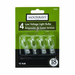 Moonrays Wedge Base Bulbs 18 watts 12 volts Wedge 300 hr. Clear 4