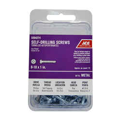 Ace 8 Sizes x 1 in. L Pan Head Steel Phillips Zinc-Plated Self- Drilling Screws
