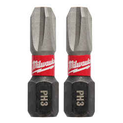 Milwaukee SHOCKWAVE Phillips 1 in. L x #3 Impact Duty Screwdriver Bit Steel 1/4 in. Hex Shan