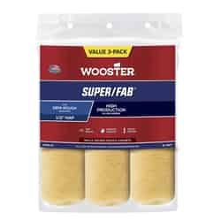 Wooster Super/Fab Fabric 1/2 in. x 9 in. W Paint Roller Cover 3 pk For Semi-Smooth Surfaces
