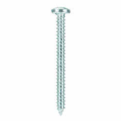 HILLMAN 10 x 2 in. L Phillips Pan Head Zinc-Plated Sheet Metal Screws 100 per box Steel