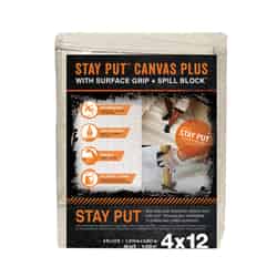 Trimaco Stay Put Heavy Weight Canvas Drop Cloth 12 ft. L x 4 ft. W